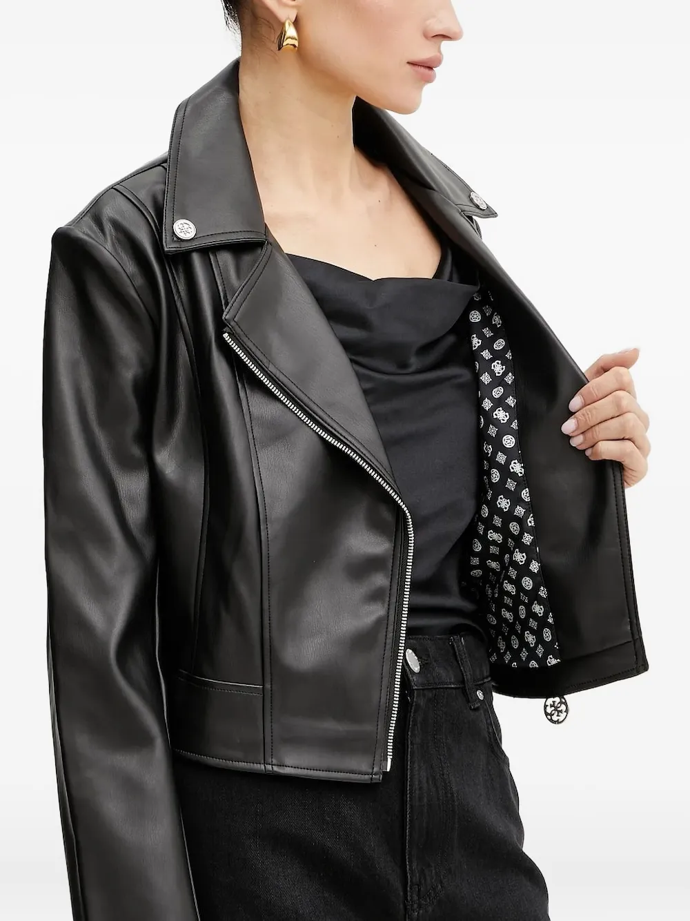 GUESS USA Bomberjack met rits Zwart