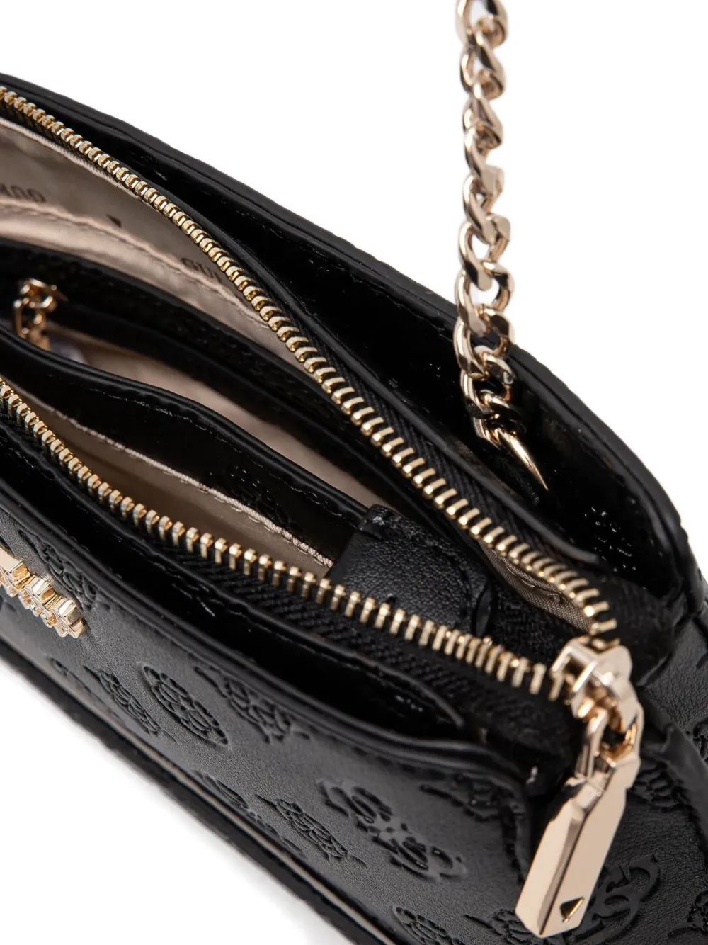 GUESS USA Gewatteerde crossbodytas met logo-reliëf Zwart