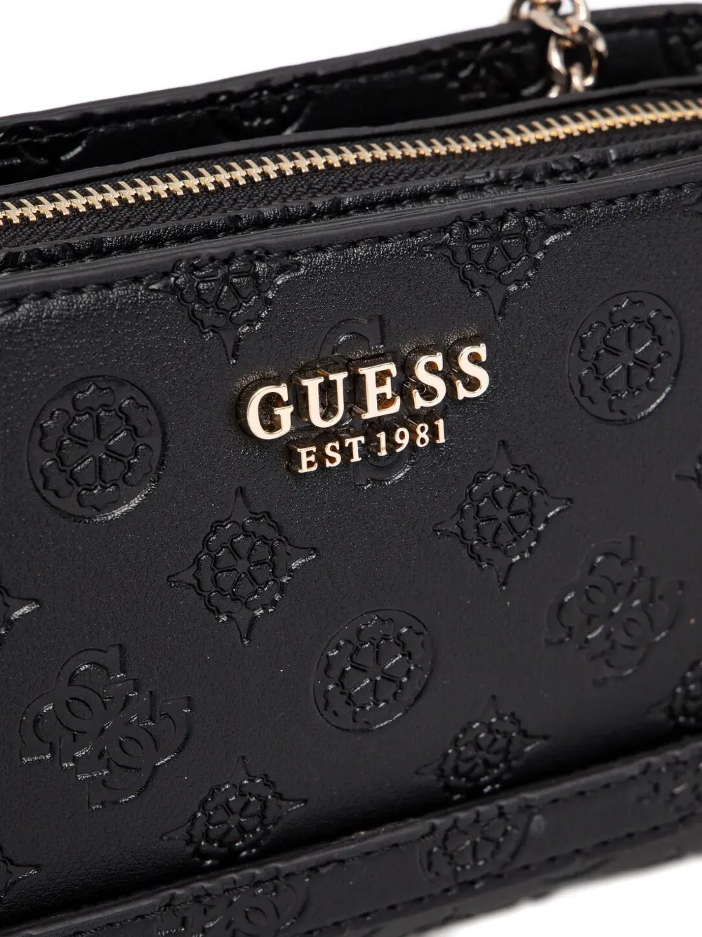 GUESS USA Gewatteerde crossbodytas met logo-reliëf Zwart