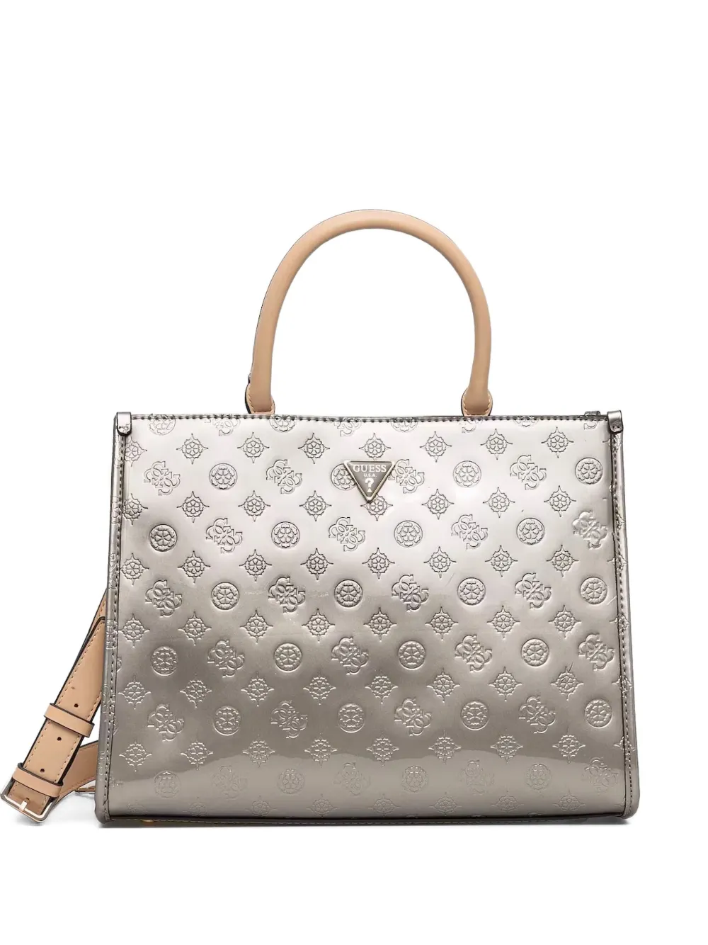 GUESS USA Arnela logo-debossed structured handbag | Grey | Image 1