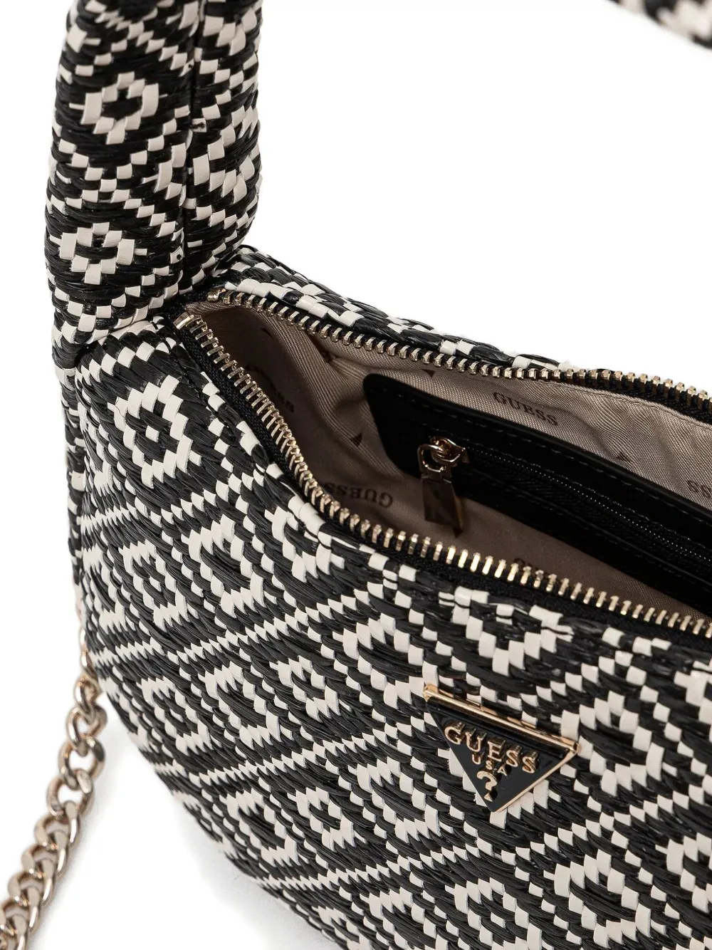 GUESS USA Gevlochten crossbodytas Zwart