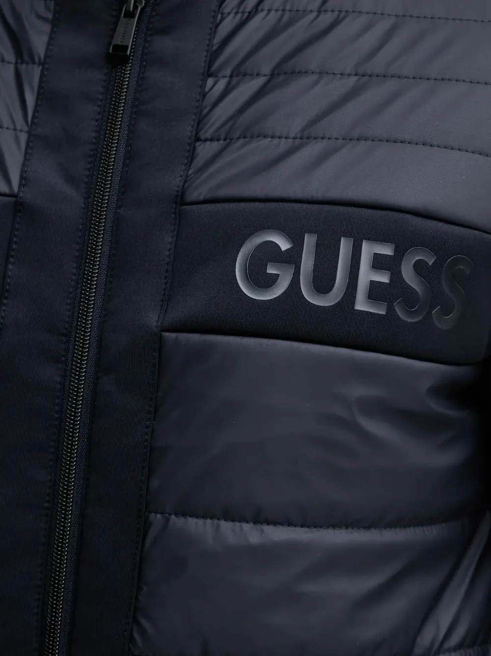 GUESS USA Gewatteerd jack met logo Blauw