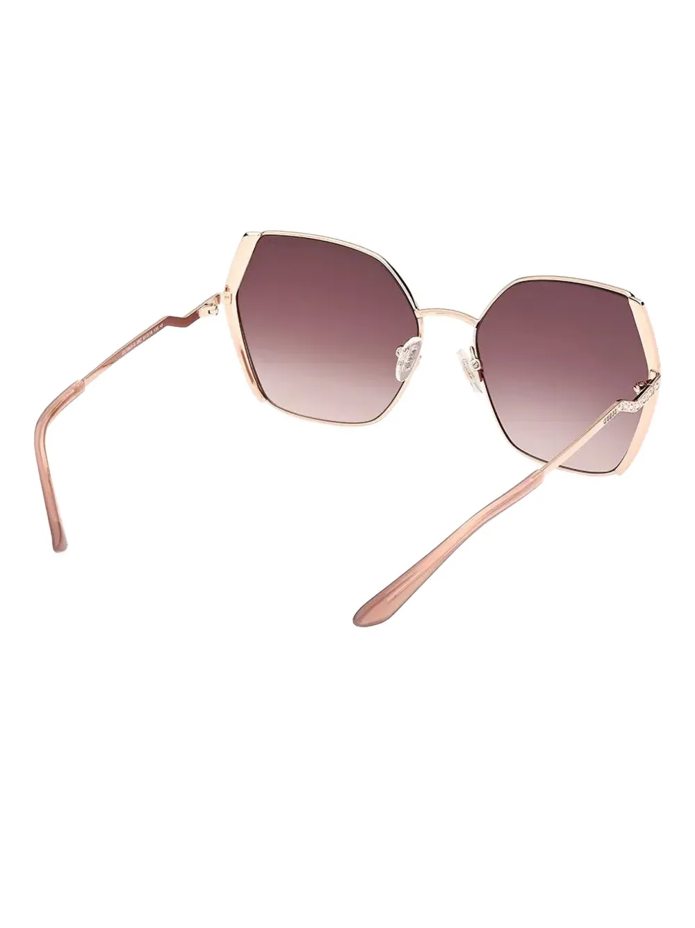 GUESS EYEWEAR Zonnebril met geometrisch montuur Goud