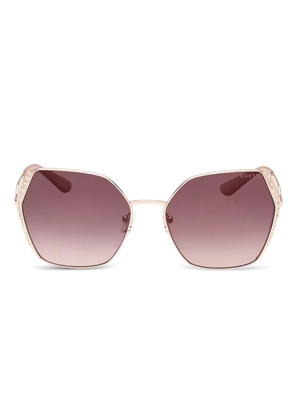 GUESS EYEWEAR ジオメトリックフレーム サングラス - ゴールドトーン GUESS EYEWEAR ジオメトリックフレーム サングラス - ゴールドトーン