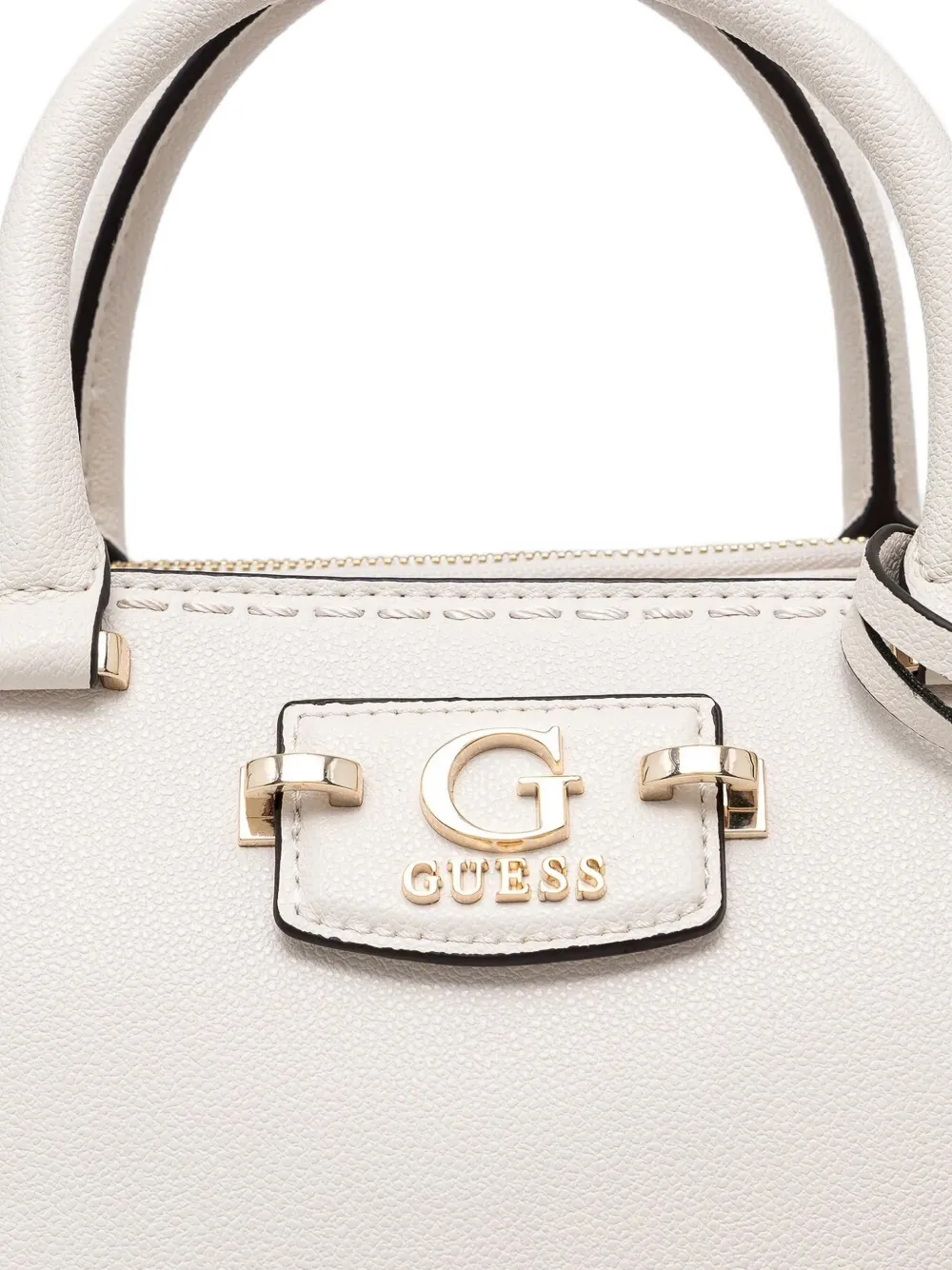 GUESS USA Tas met gestructureerde leren handgreep Wit