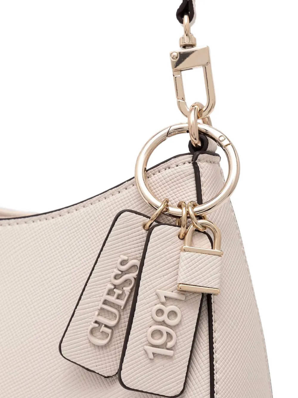 GUESS USA Crossbodytas met logoplakkaat Beige