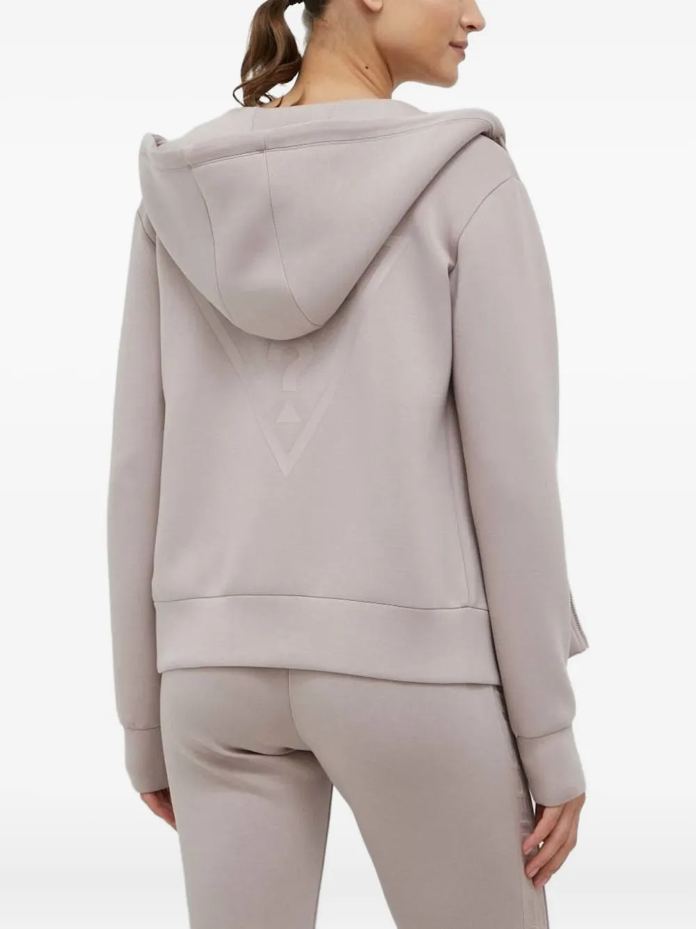 GUESS USA Hoodie met logoplakkaat - Beige