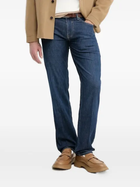 GUESS USA five-pocket logo-patch jeans