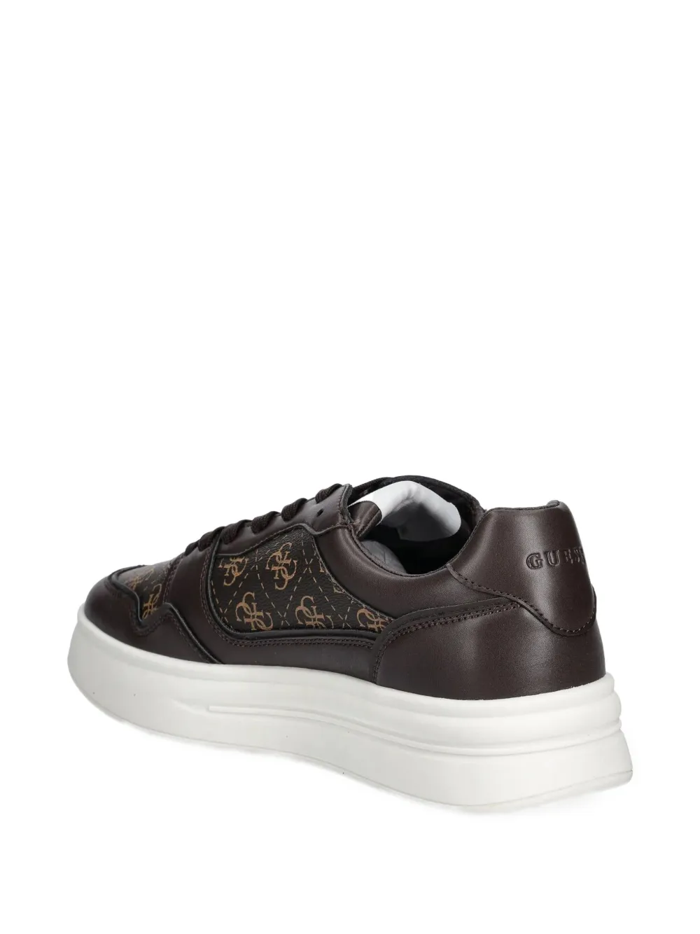 Guess Usa Monogram-embellished Lace-up Sneakers In Animal Print