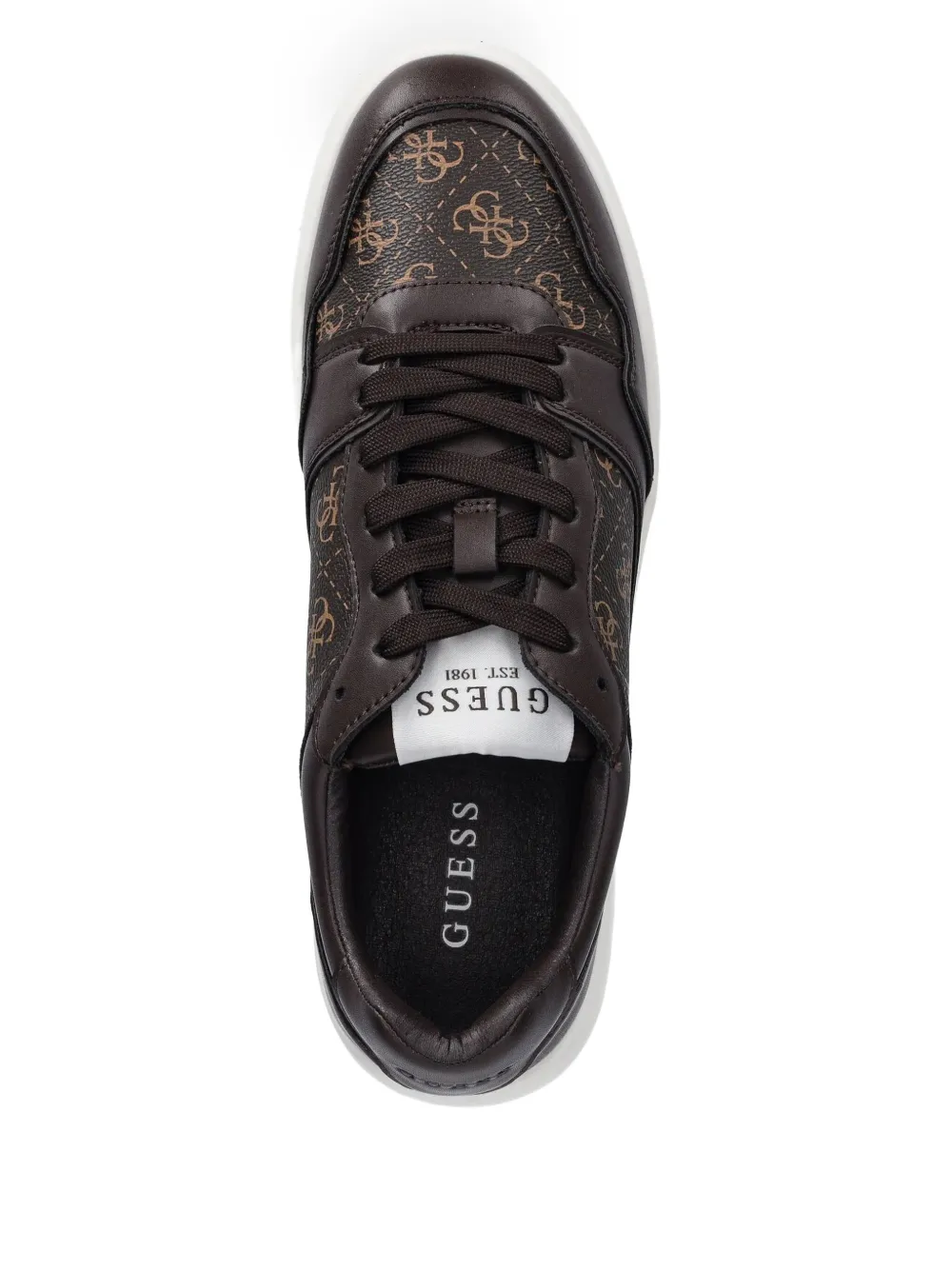 GUESS USA Sneakers verfraaid met monogram Bruin