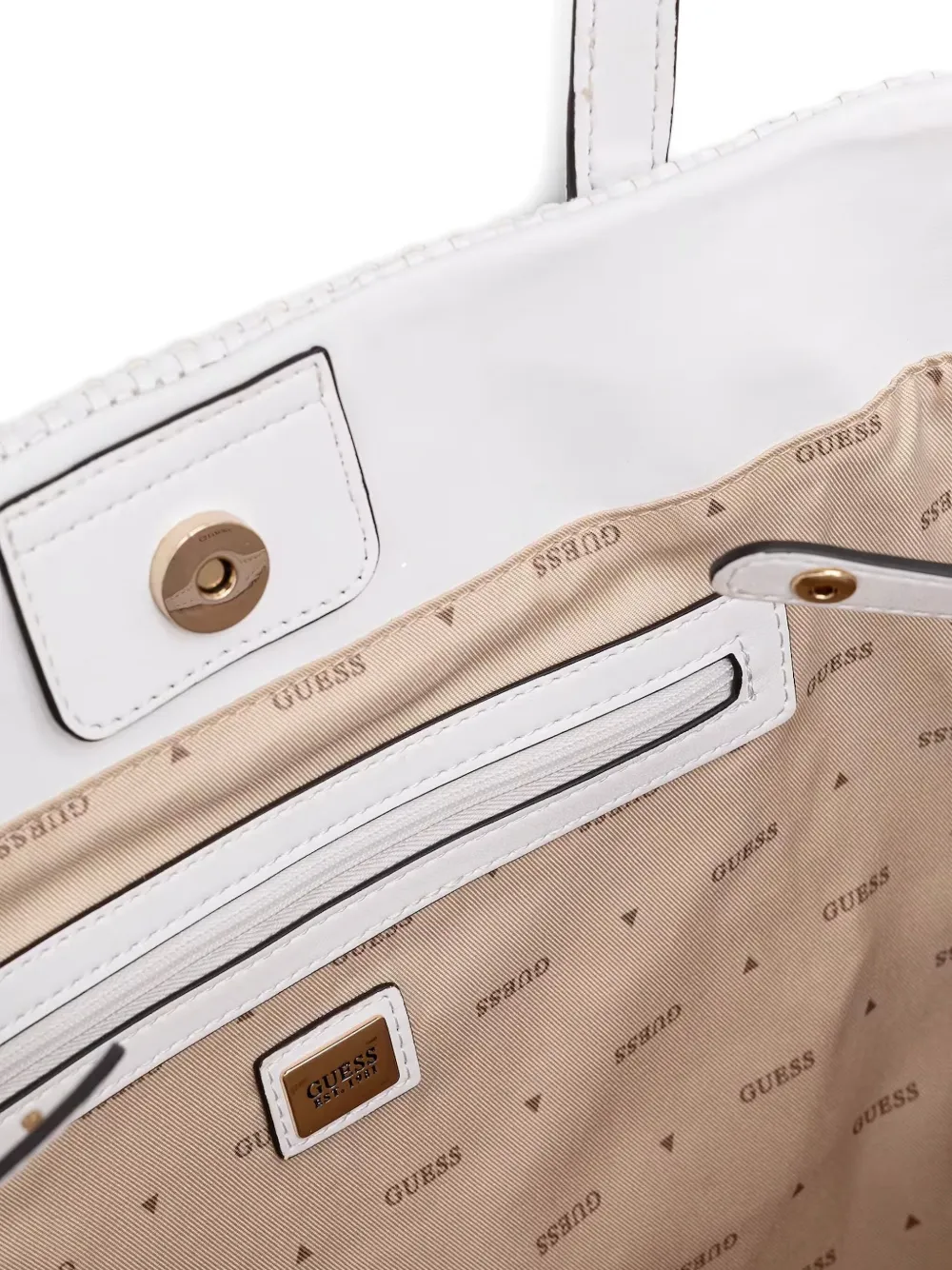 GUESS USA Gevlochten shopper Wit