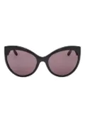 GUESS EYEWEAR cat-eye logo-debossed sunglasses - Black