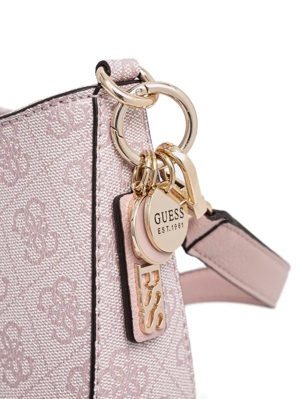 GUESS USA monogram tote bag Roze