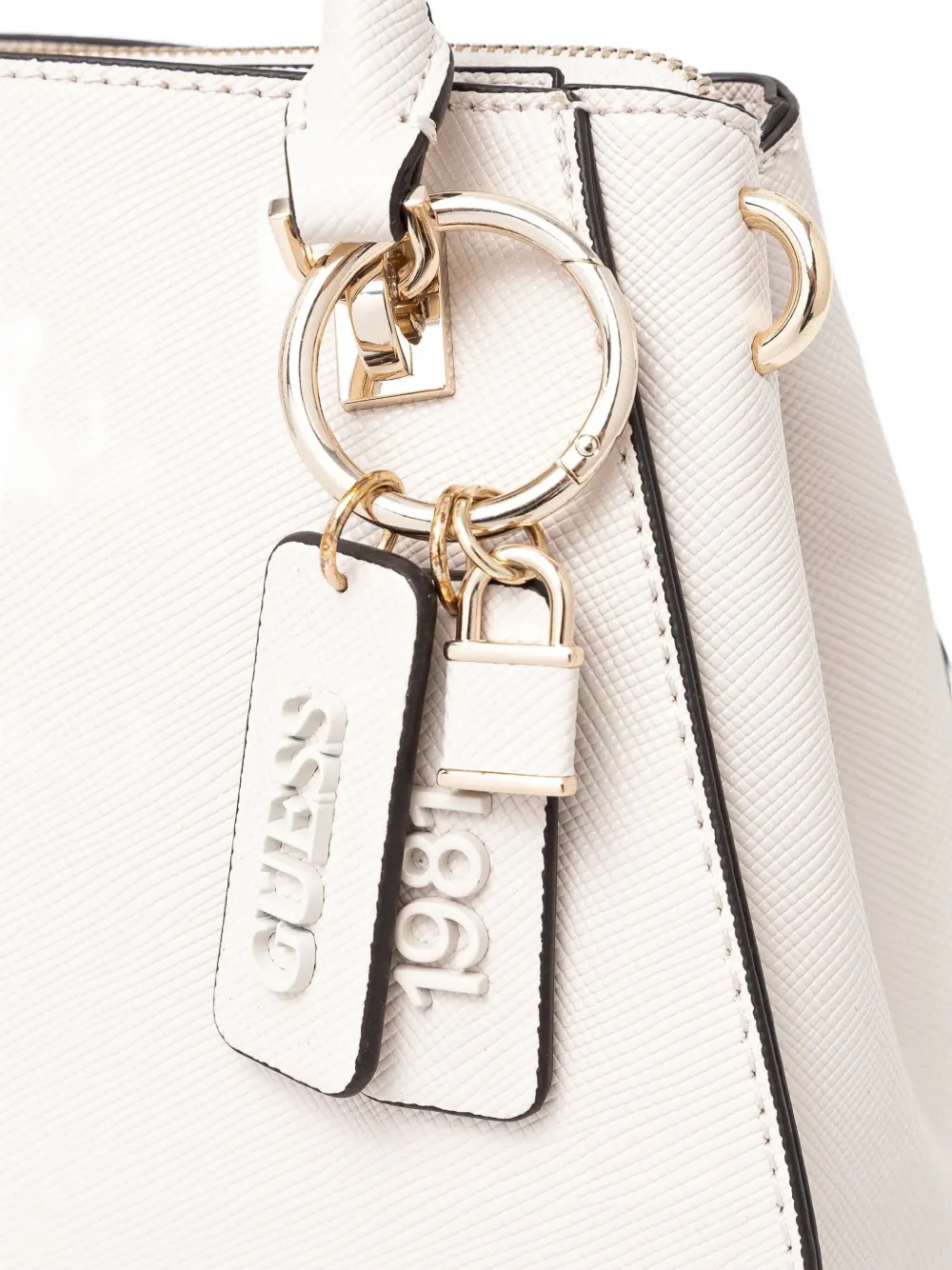 GUESS USA Noelle Saffiano tote bag Beige