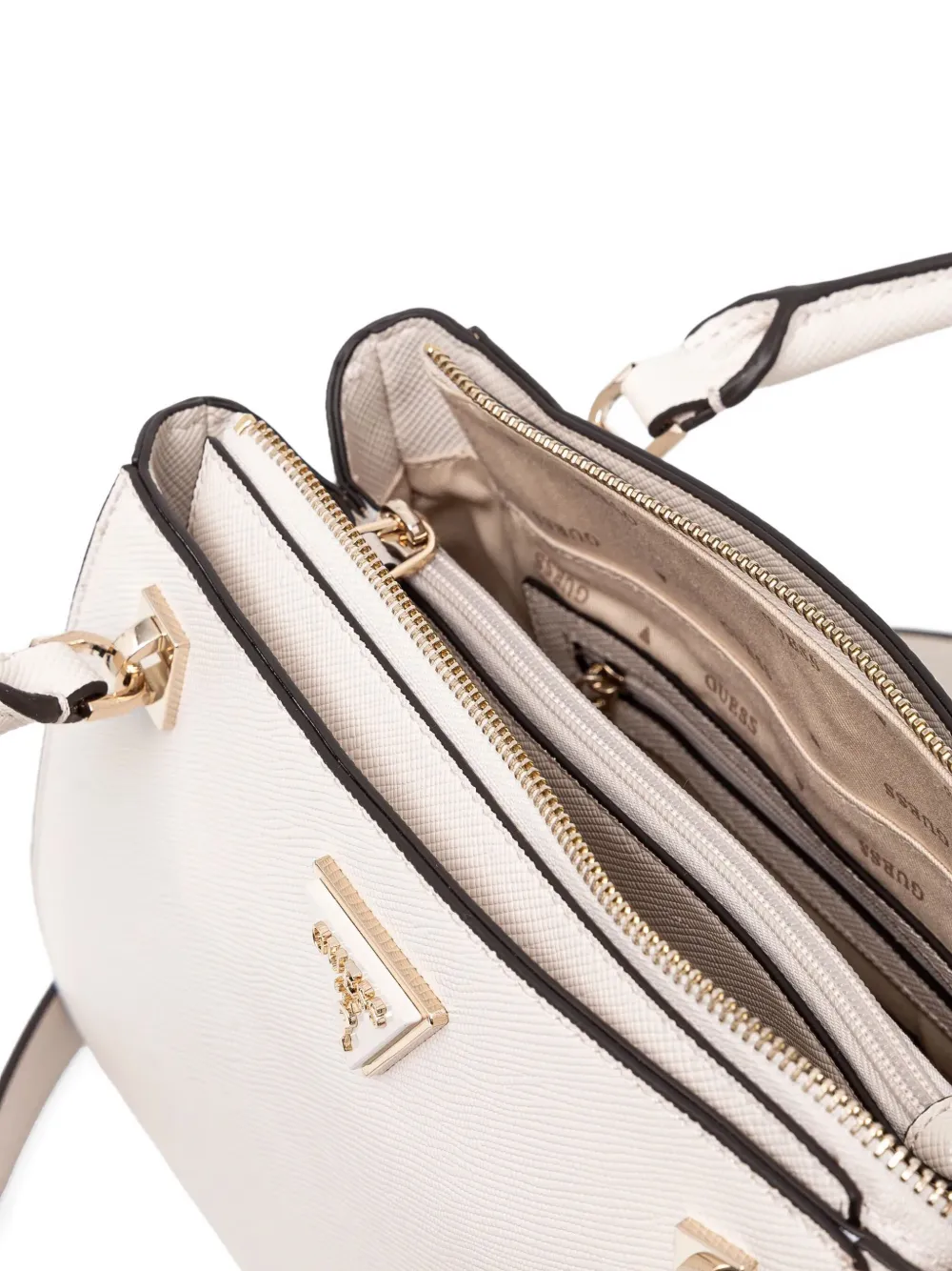 GUESS USA Noelle Saffiano tote bag Beige