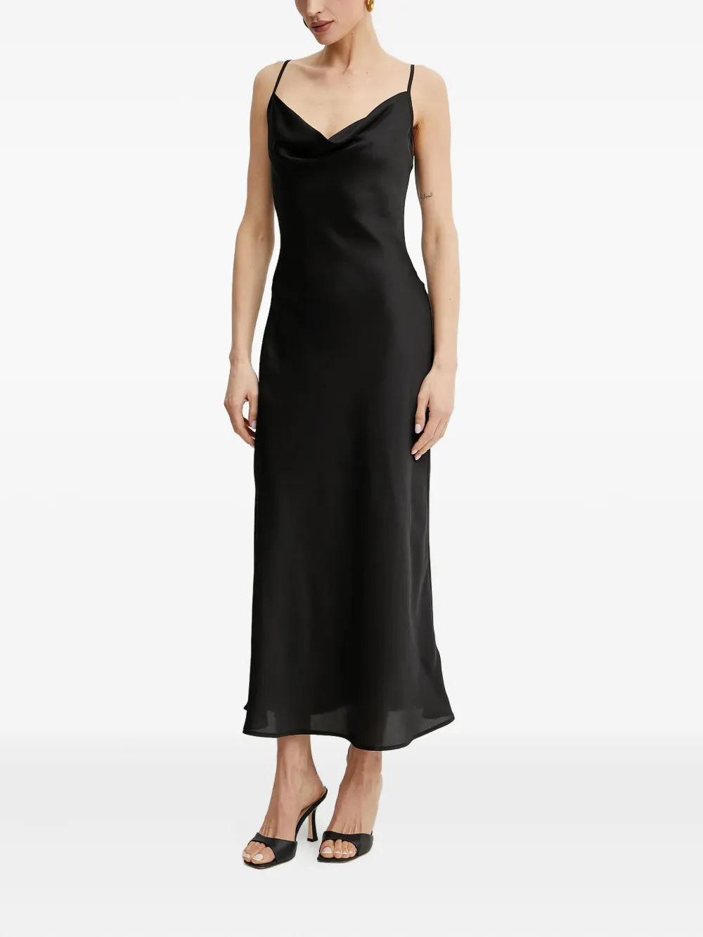 GUESS USA cowl-neck slip dress - ブラック GUESS USA cowl-neck slip dress - ブラック