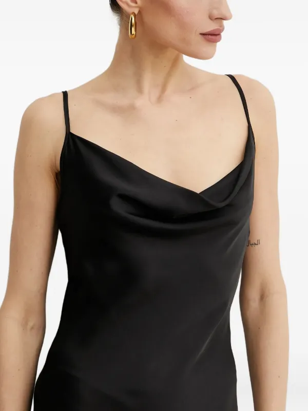 guess satin slip dress GUESS USA cowl-neck Slip Dress | Black