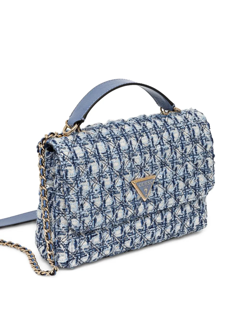 GUESS USA Crossbodytas met logoplakkaat Blauw