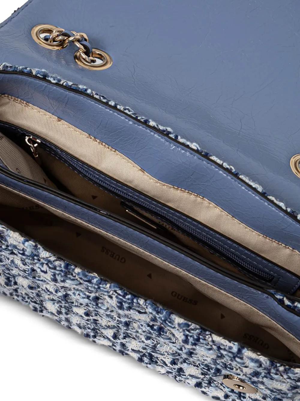 GUESS USA Crossbodytas met logoplakkaat Blauw