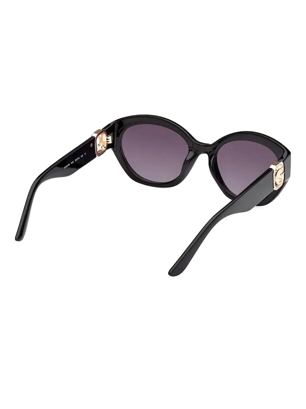 GUESS EYEWEAR Zonnebril met ovaal montuur en logo 01B BLACK
