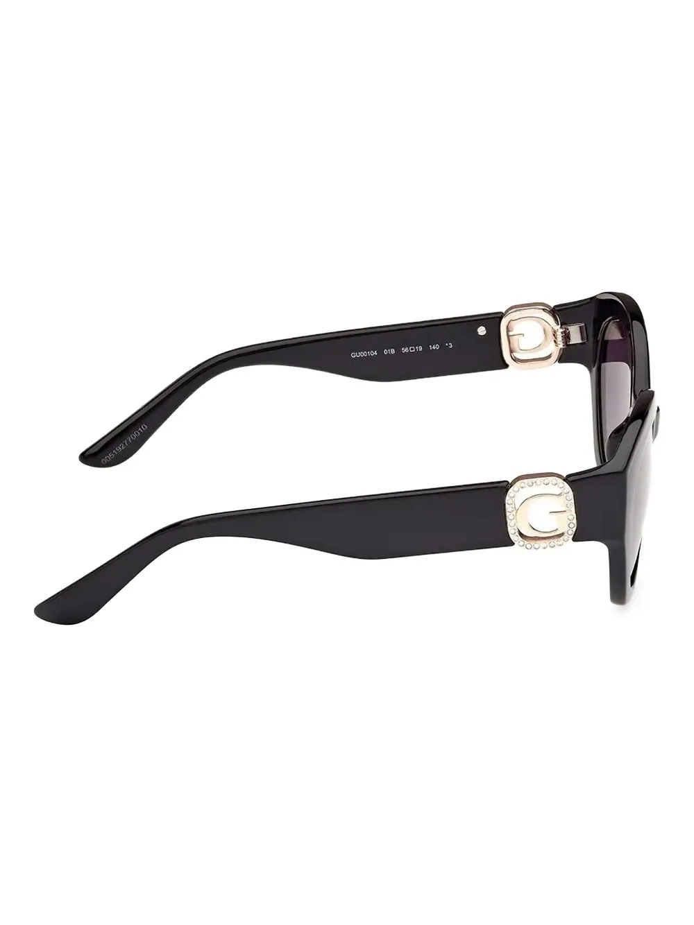 GUESS EYEWEAR Zonnebril met ovaal montuur en logo 01B BLACK