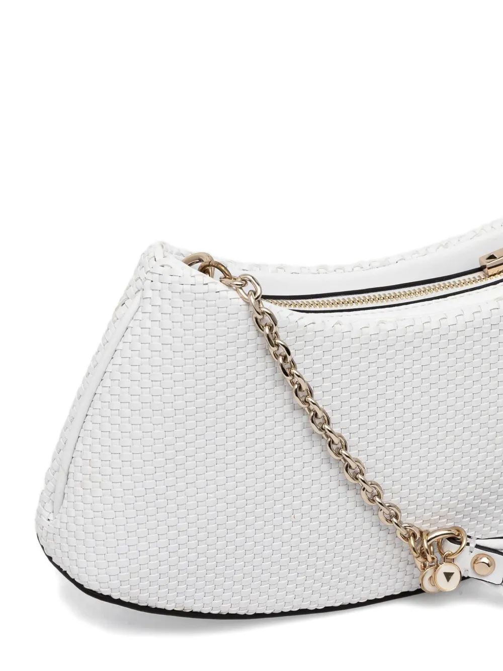 GUESS USA Halvemaanvormige schoudertas met textuur Wit