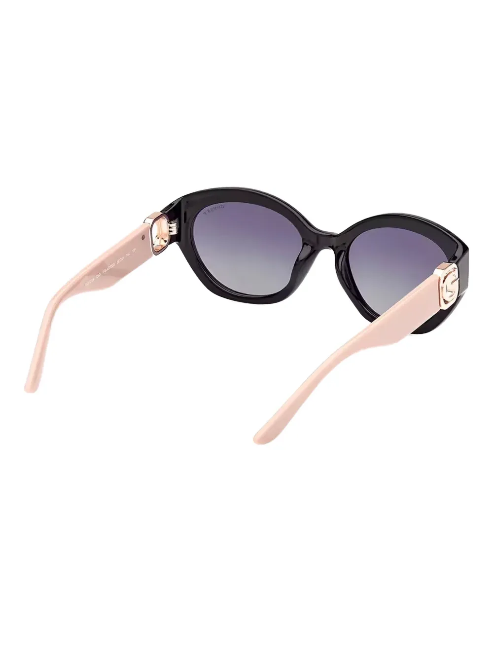 GUESS EYEWEAR Zonnebril met ovaal montuur en logo Zwart