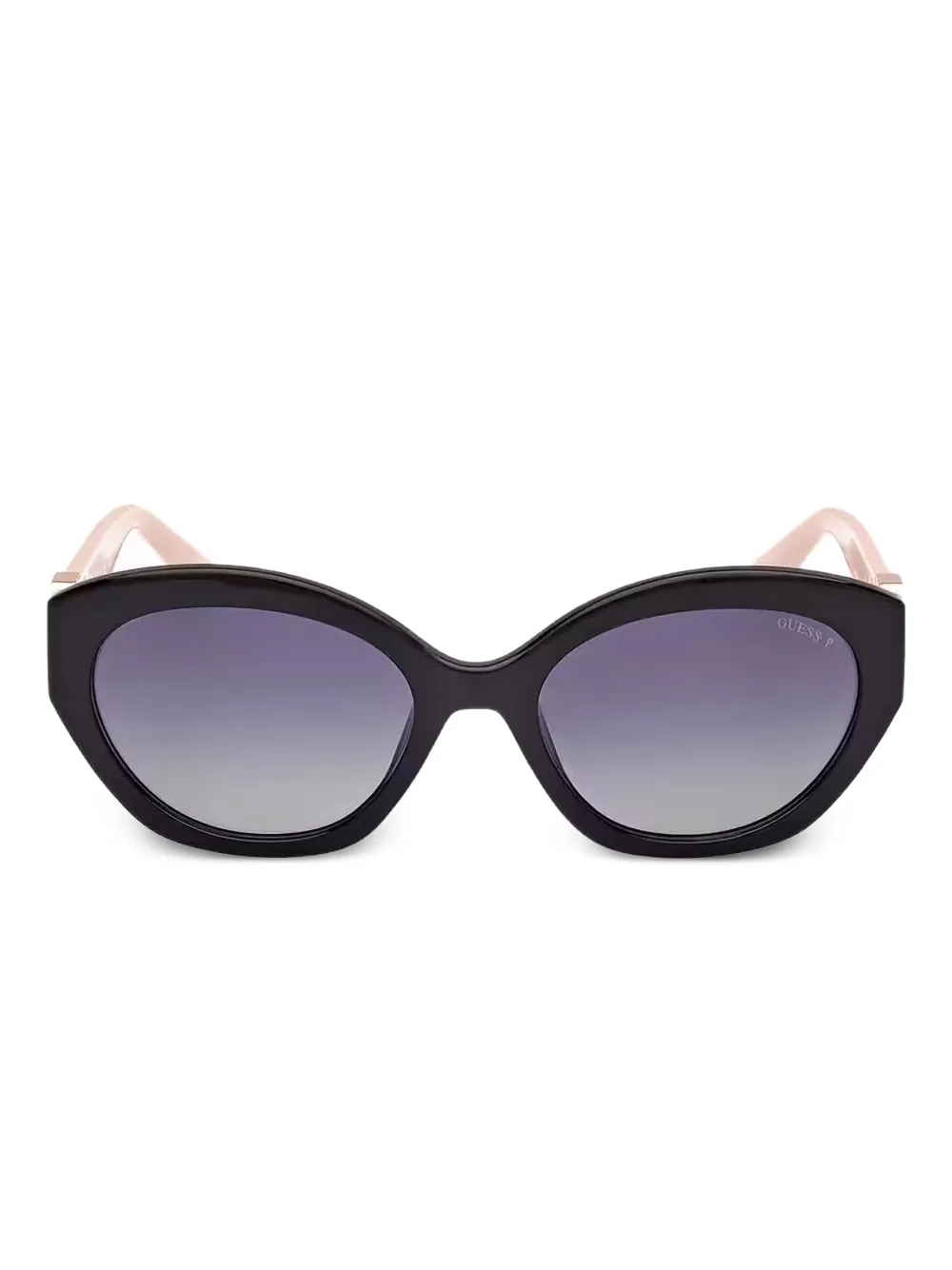 GUESS EYEWEAR オーバルフレーム サングラス - ブラック GUESS EYEWEAR オーバルフレーム サングラス - ブラック