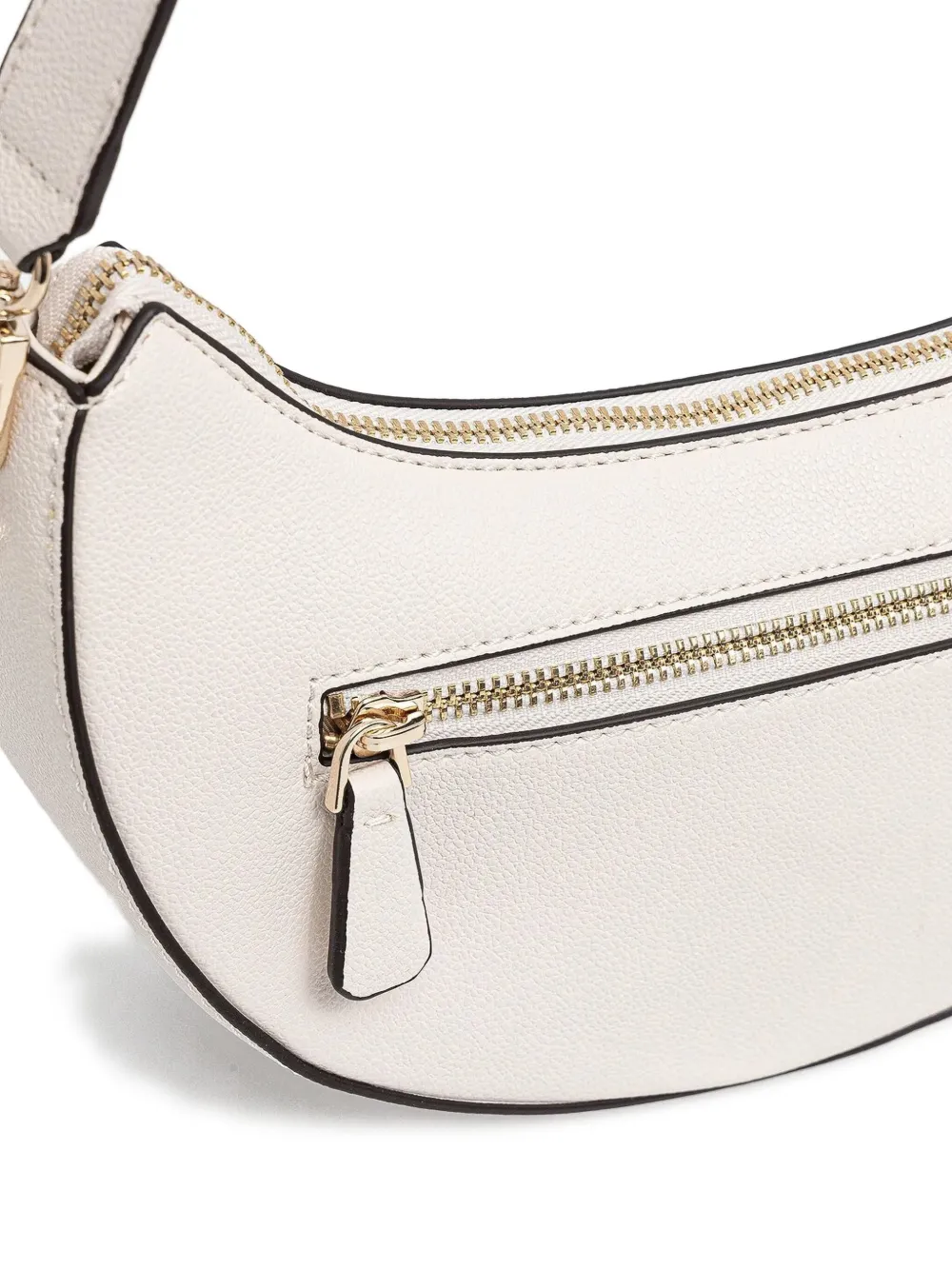 GUESS USA Halvemaanvormige schoudertas met structuur Beige
