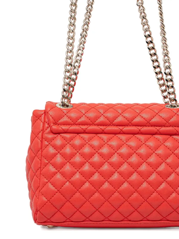 GUESS USA Quilted Shoulder Bag Red FARFETCH GE