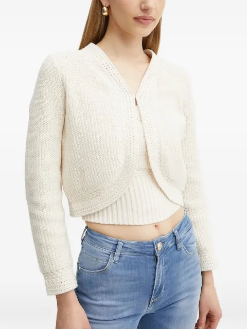 GUESS USA cable-knit cropped cardigan