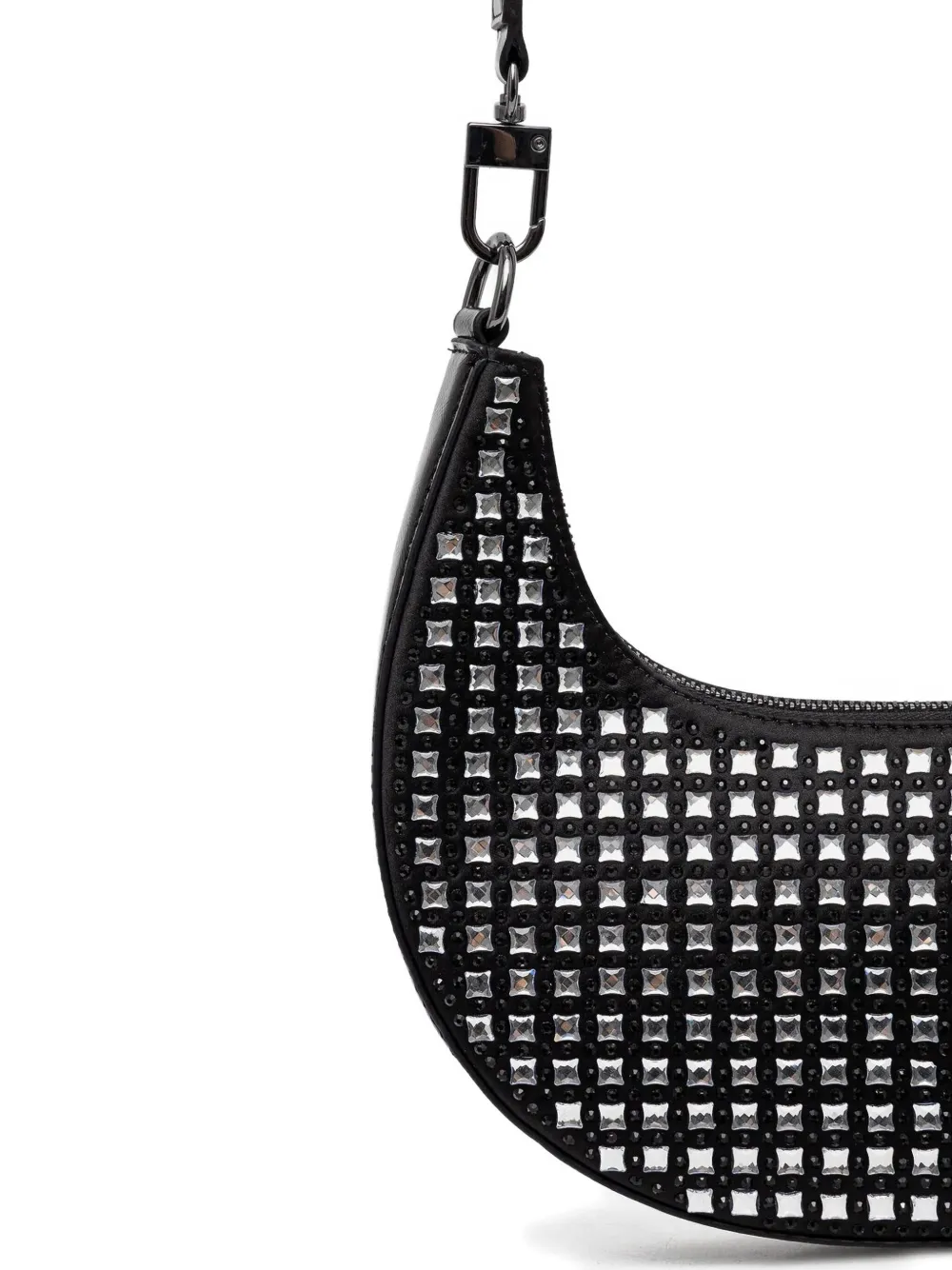 GUESS USA Halvemaanvormige schoudertas met studs - Zwart