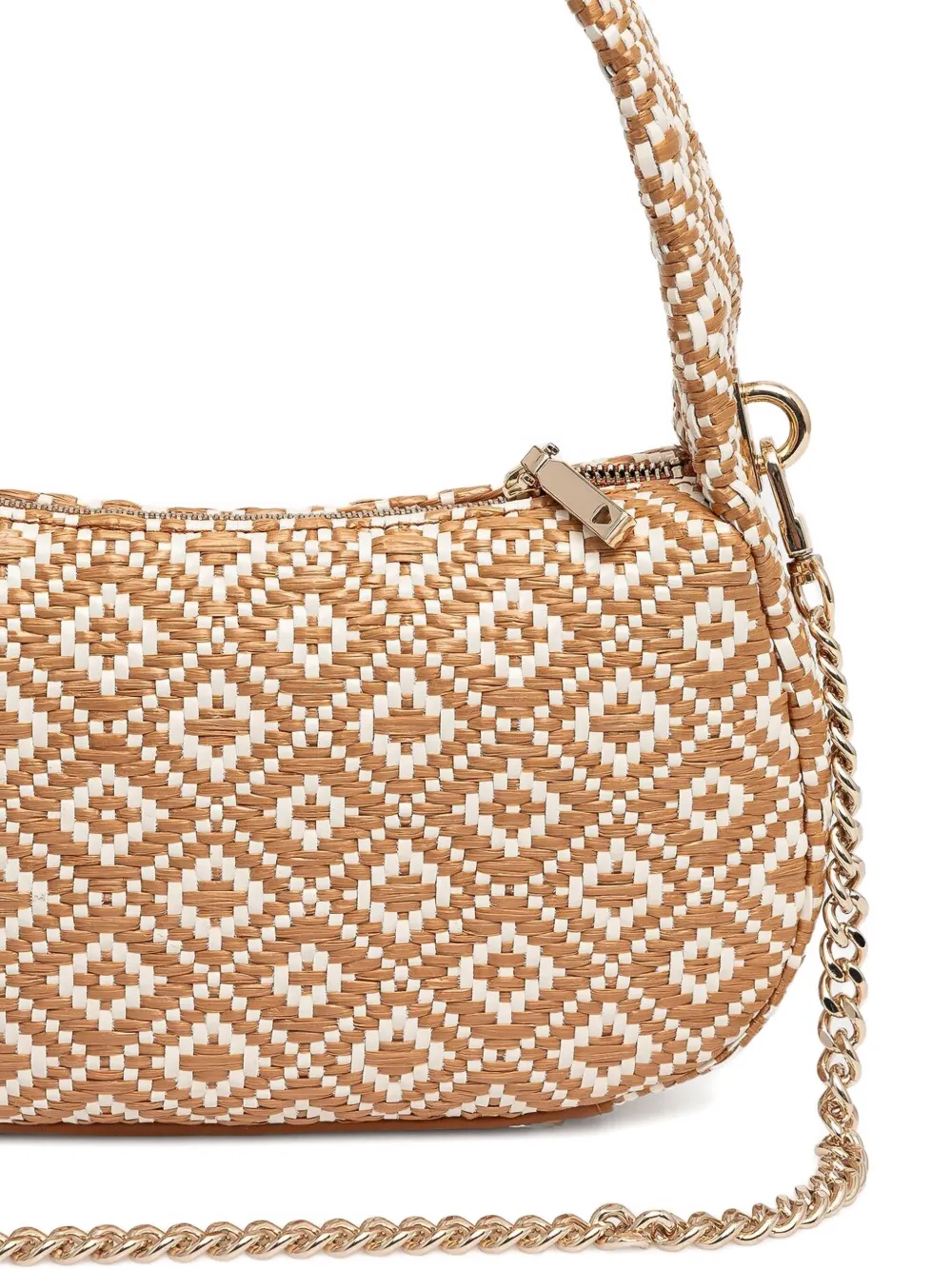 GUESS USA Geweven schoudertas Beige