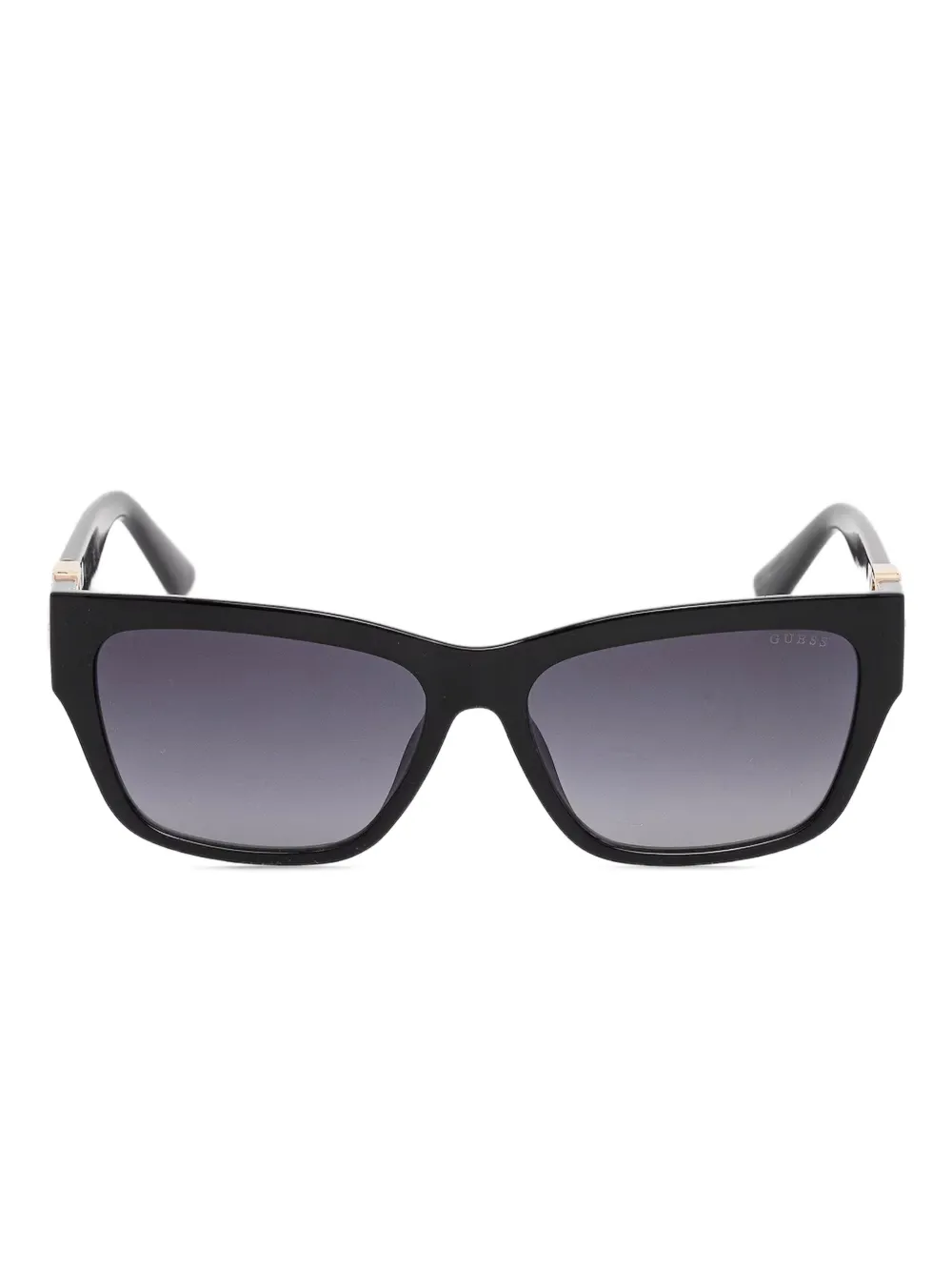 GUESS EYEWEAR ラインストーン スクエアフレーム サングラス - ブラック GUESS EYEWEAR ラインストーン スクエアフレーム サングラス - ブラック
