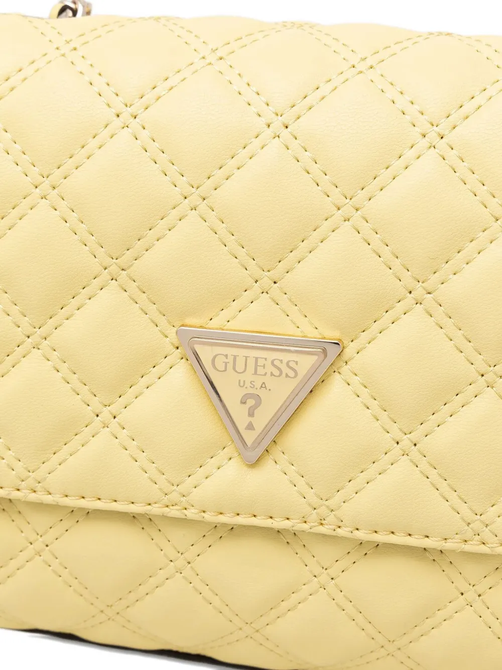 GUESS USA Gewatteerde crossbodytas Geel