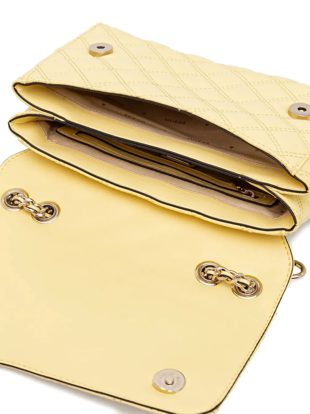 GUESS USA Gewatteerde crossbodytas Geel