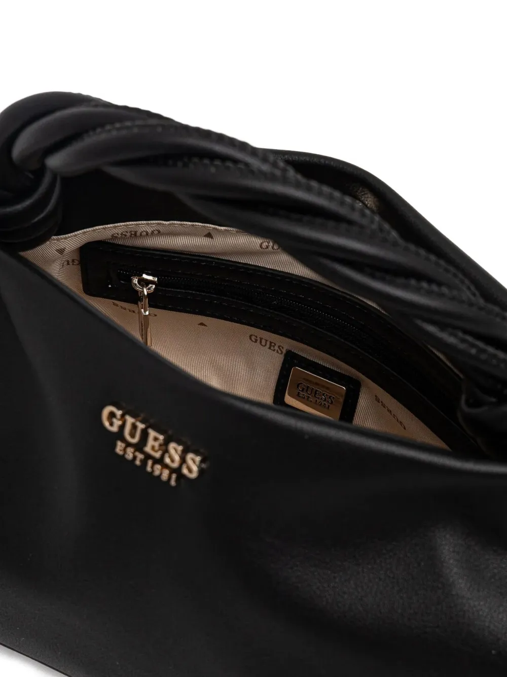 GUESS USA Schoudertas met gedraaid handvat Zwart