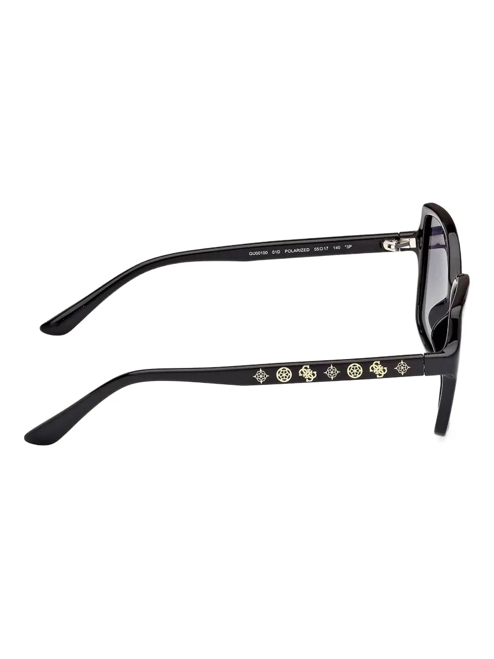 GUESS EYEWEAR Zonnebril met rechthoekig montuur Zwart