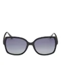 GUESS EYEWEAR embellished rectangle sunglasses - Black