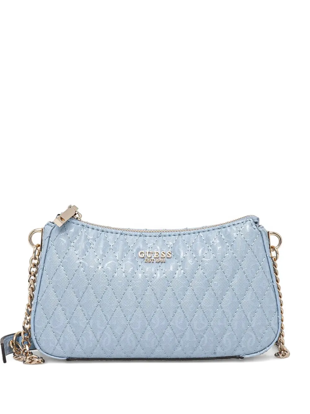 GUESS USA キルティングレザー ショルダーバッグ - ブルー GUESS USA キルティングレザー ショルダーバッグ - ブルー