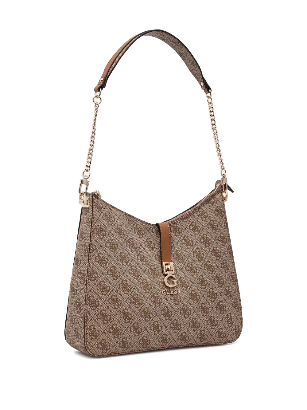 GUESS USA Schoudertas met logopatroon - Bruin