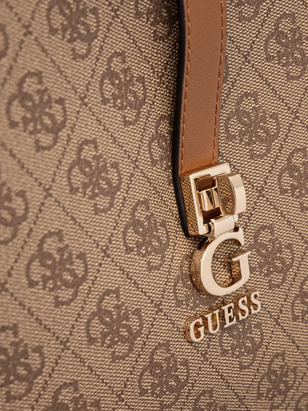 GUESS USA Schoudertas met logopatroon Bruin
