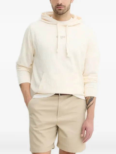 GUESS USA floral-embroidered hoodie