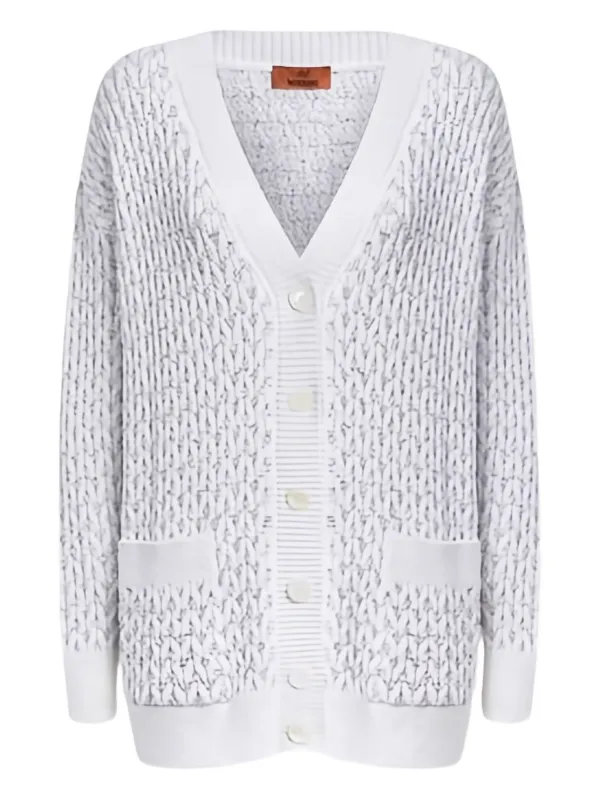 Missoni Patch-pockets Cardigan in White