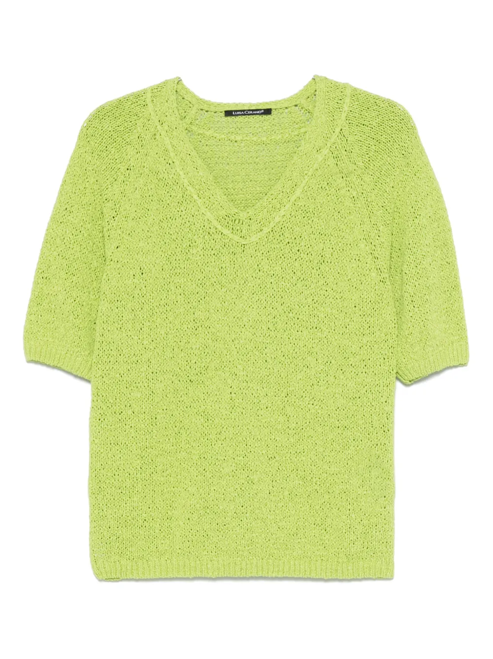 Luisa Cerano suéter con cuello en V | verde | Image 1