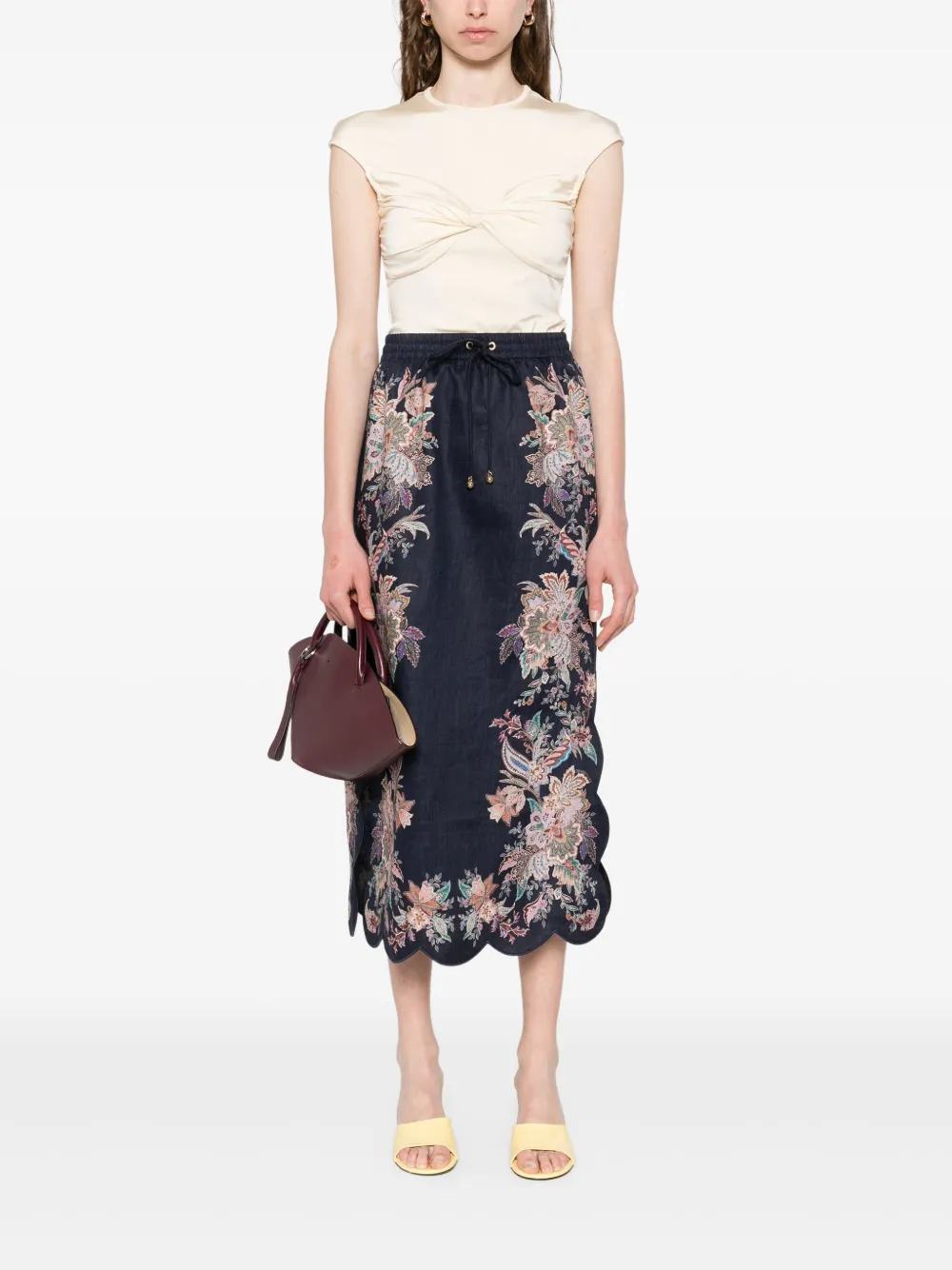 ZIMMERMANN RHIANNON MIDI SKIRT