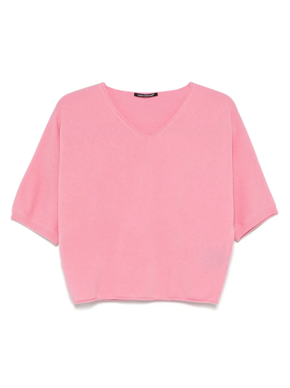 Luisa Cerano suéter con cuello en V | rosado | Image 1