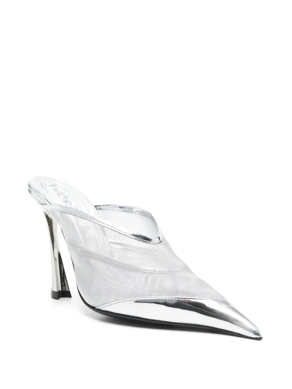 Mugler Fang muiltjes - Zilver