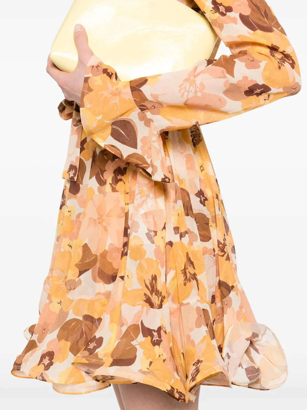 ZIMMERMANN Balance Lantern mini-jurk Beige