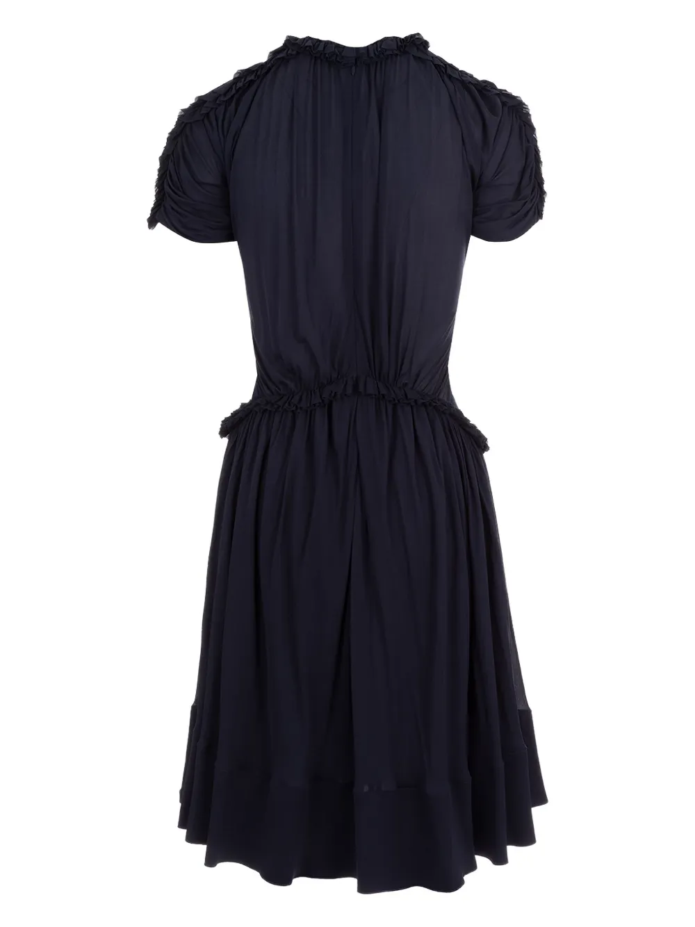 Victoria Beckham Gesmockte hartvormige midi-jurk - Blauw